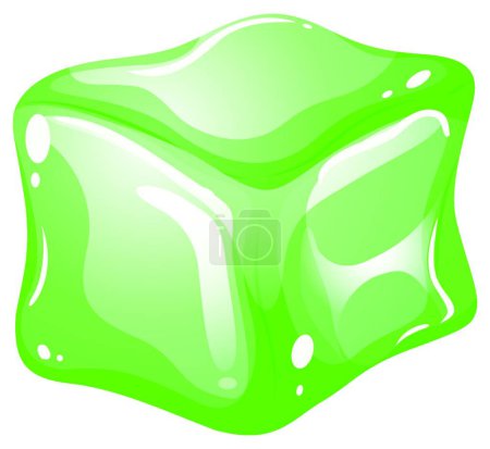 Téléchargez les illustrations : "Gree ice cube on white" - en licence libre de droit