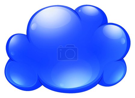 Illustration for Cartoon cloud, vector illustration simple design - Royalty Free Image