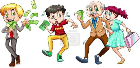 Ilustración de "Gente con mucho dinero
" - Imagen libre de derechos