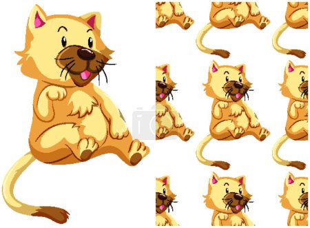 Ilustración de Pixel arte del gato, vector ilustración diseño simple - Imagen libre de derechos
