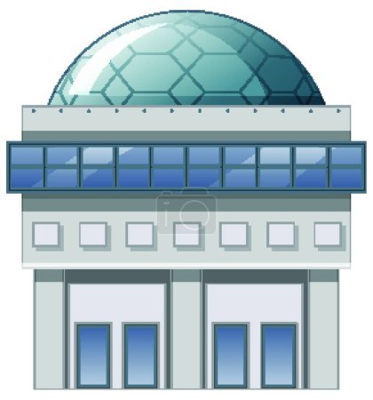 Illustration for Isolated picture of modern building - Royalty Free Image
