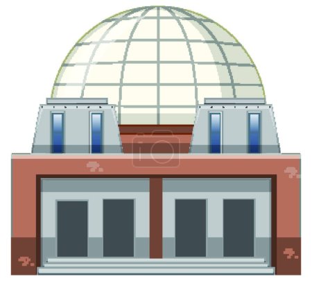 Illustration for Isolated picture of modern building - Royalty Free Image