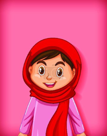 Téléchargez les illustrations : "Belle dame arabe personnage de dessin animé" - en licence libre de droit