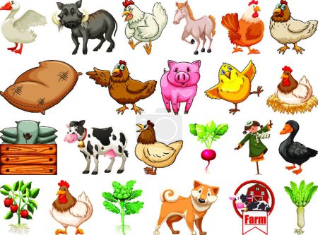 Illustration for "Set of farm animals" - Royalty Free Image