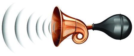 Illustration for Horn sound wave icon - Royalty Free Image