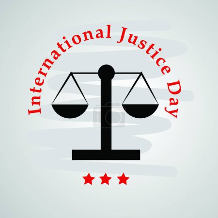 Ilustración de "ilustración de antecedentes del Día Internacional de la Justicia
" - Imagen libre de derechos