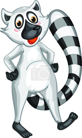 Téléchargez les illustrations : Illustration vectorielle de M. Lemur - en licence libre de droit