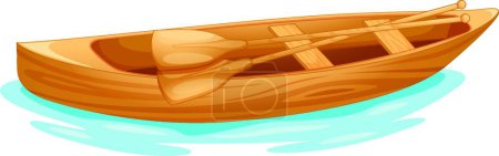 Téléchargez les illustrations : "bateau sur l'eau "illustration vectorielle - en licence libre de droit