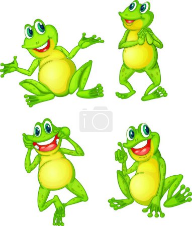 Illustration for Frog series, vector illustration simple design - Royalty Free Image