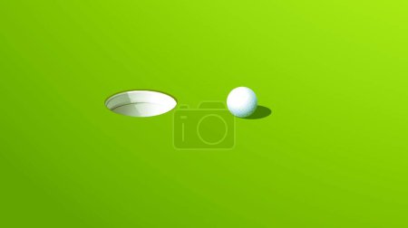 Illustration for Golf hole, vector illustration simple design - Royalty Free Image
