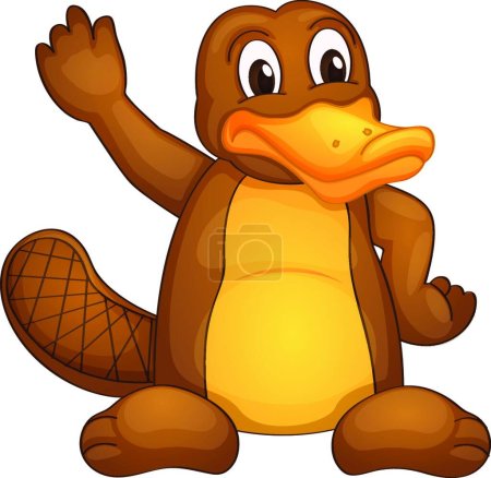 Illustration for Cute platypus, vector illustration simple design - Royalty Free Image