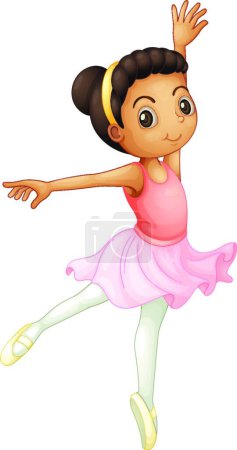 Ilustración de Bailarina bailando vector ilustración - Imagen libre de derechos