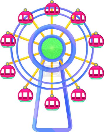 Illustration for "Ferris wheel" icon vector illustration - Royalty Free Image