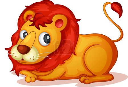 Illustration for Lion illustration, vector illustration simple design - Royalty Free Image