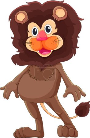 Illustration for Mr. lion, vector illustration simple design - Royalty Free Image