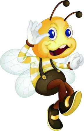Ilustración de Bee Ilustración de vector de carácter - Imagen libre de derechos