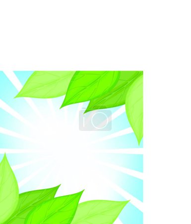Ilustración de Hojas verdes, ilustración vectorial diseño simple - Imagen libre de derechos