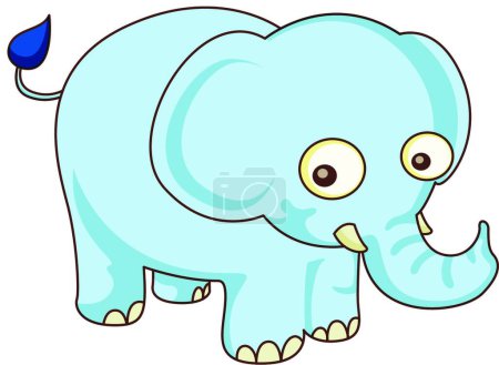 Illustration for Cute elephant, vector illustration simple design - Royalty Free Image