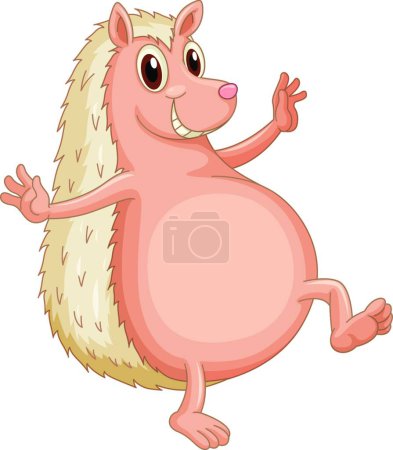 Illustration for Hedgehog standing, simple vector illustration - Royalty Free Image