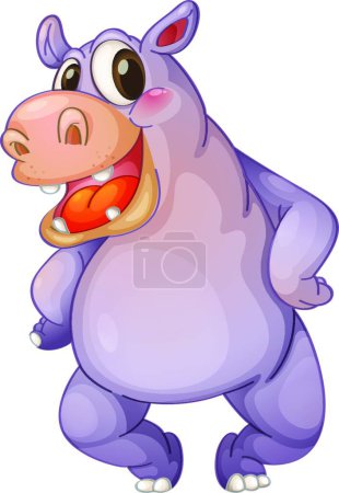Illustration for "character hippo"   vector illustration - Royalty Free Image