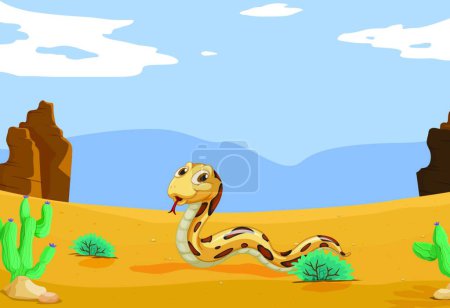 Ilustración de Ilustración de la serpiente en el desierto - Imagen libre de derechos