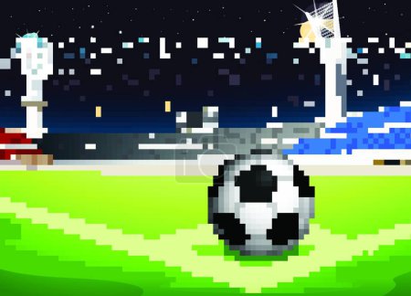 Ilustración de Fútbol en la noche ilustración vector moderno - Imagen libre de derechos