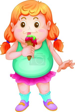 Ilustración de Gril de grasa con helado - Imagen libre de derechos