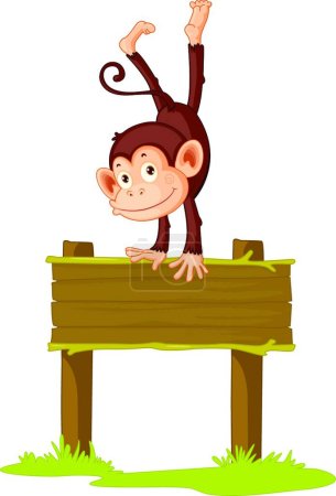 Illustration for Monkey sign vector illustration - Royalty Free Image