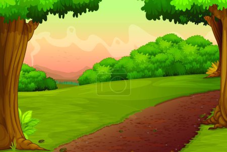 Illustration for Illustration of the country path - Royalty Free Image