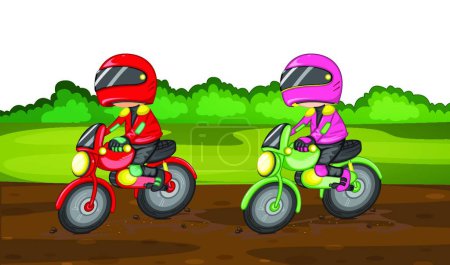 Illustration for Racing modern vector illustration - Royalty Free Image
