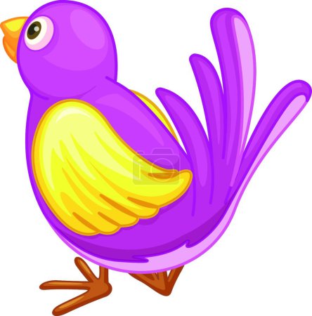 Illustration for Purple bird, colorful vector illustration - Royalty Free Image