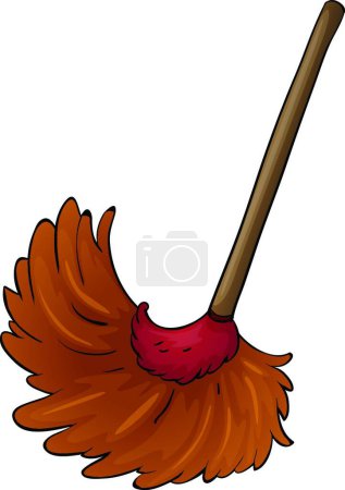 Illustration for A  cleaning broom vector illustration - Royalty Free Image
