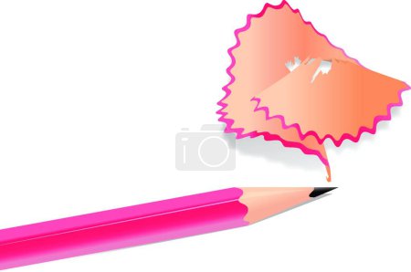 Illustration for Illustration of the Pencil shavings - Royalty Free Image