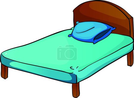 Illustration for Bed and pillow  vector illustration - Royalty Free Image