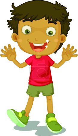 Illustration for Cute boy character, vector template - Royalty Free Image