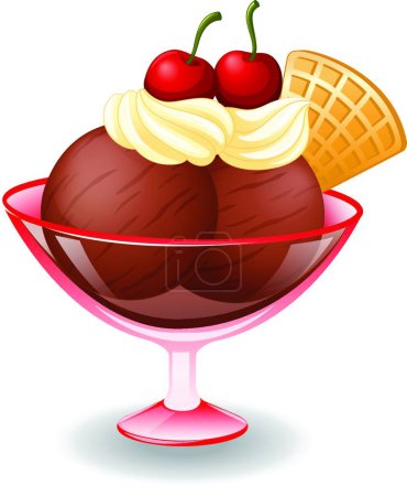 Illustration for Ice cream modern vector illustration - Royalty Free Image