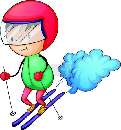 Téléchargez les illustrations : Illustration du garçon de ski - en licence libre de droit
