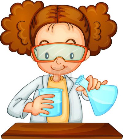 Illustration for Scientist character vector illustration - Royalty Free Image