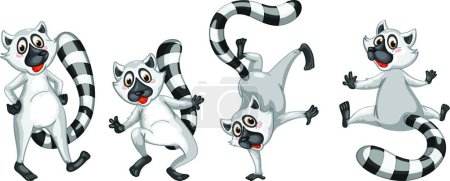 Illustration for Illustration of the lemurs - Royalty Free Image