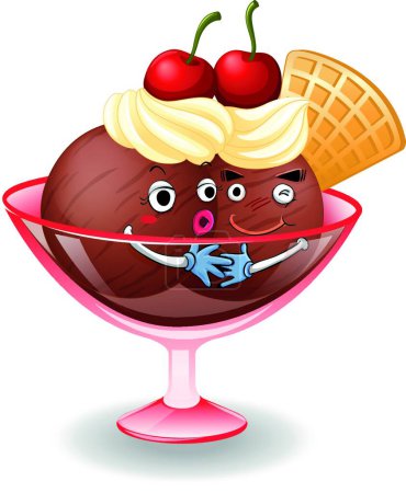 Ilustración de Icono de helado, ilustración vectorial - Imagen libre de derechos