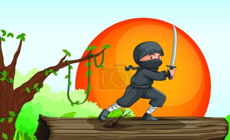 Téléchargez les photos : Illustration du ninja - en image libre de droit