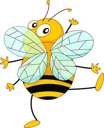 Illustration for Simple insect, bee vector  illustration - Royalty Free Image