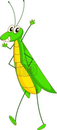 Illustration for Grasshopper character   vector illustration - Royalty Free Image