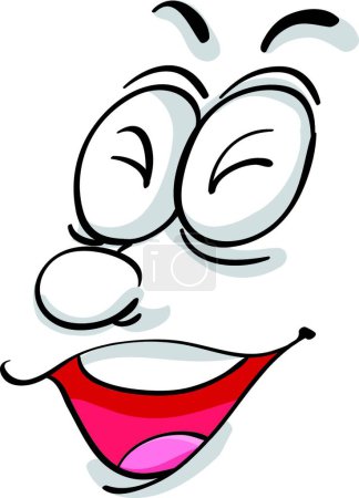 Illustration for Comical face   vector illustration - Royalty Free Image
