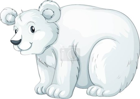 Téléchargez les illustrations : Illustration vectorielle de l'ours blanc - en licence libre de droit