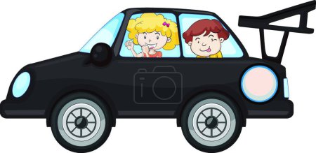 Illustration for Cute kids characters. Vector template - Royalty Free Image