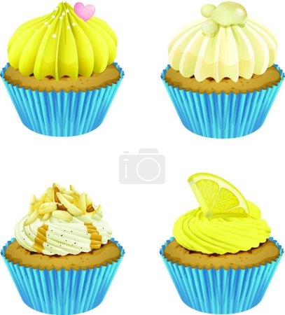 Ilustración de Ilustración de los cupcakes - Imagen libre de derechos