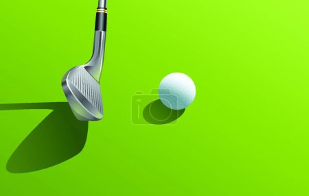 Ilustración de Hierro y pelota de golf, ilustración vectorial - Imagen libre de derechos
