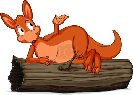 Illustration for Aussie kangaroo   vector  illustration - Royalty Free Image