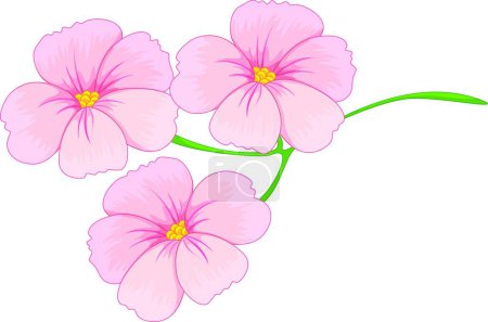 Téléchargez les illustrations : Beau modèle de fleurs illustration vectorielle - en licence libre de droit